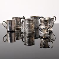 6 Sterling Silver Mugs , Cups - Sold for $1,250 on 01-29-2022 (Lot 505).jpg